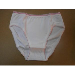 Petit Bateau - 2 Pack - Slip - Onderbroek - wit met boord fuchia - 12 jaar 150