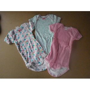 Petit Bateau - 3 Pack - - Body - Rompertje - Meisje - 6maand 67