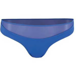 Athena String Femme Graphic Tulle-Microfibre Ultra Douce, Respirante, Légère et Extensible-Style Graphique et Transparence, Kaki Fume, XL, Bleu Titane, L