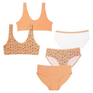 ATHENA Mode Meisje Lingerie Set Meisjes, Roze pastel wit
