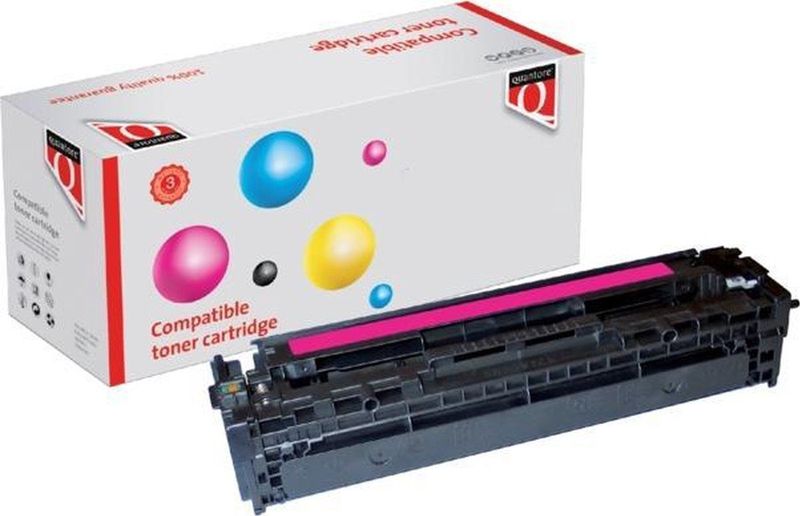 Quantore - CE323A - Tonercartridge - Rood - Printcapaciteit tot 1300 pagina's