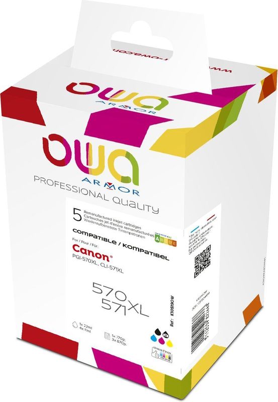OWA - PGI570-CLI571 - Inktcartridge - Multikleur - 4 Stuks, Inktvolume 11.00 ml