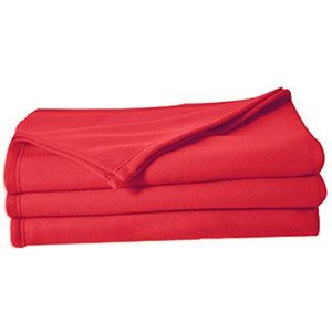 Poyet Motte Fleecedeken, polyester, 240 x 260 cm, aardbei