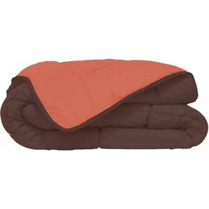 Easybed - Dekbed Hoesloos - Chocolade & Koraal - Wasbaar 140x200cm