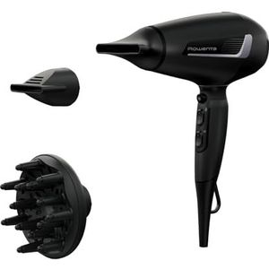 Rowenta CV8825 Pro Expert haardroger, 2100 Watt Pro AC motor, sneldrogend, toermalijncoating voor stralende glans, gebruiksvriendelijk, koudstand, incl. accessoires, zwart