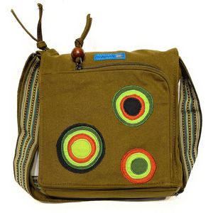 Macha Stoffen tas met borduurwerk. Schoudertas van katoen voor dames, Indianen, kleurrijk, boho, hippie