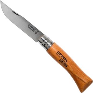 OPINEL – nr. 07 Carbon – klapmes met zakmes van staal, 8 cm lemmet en handvat van beukenhout