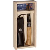 Opinel No.08 Zakmes - RVS - Olijfhout - Houten kistje
