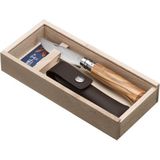 Opinel No.08 Zakmes - RVS - Olijfhout - Houten kistje