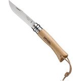 Opinel Zakmes - Leren Koord - RVS Hout