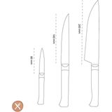 Opinel - Les Forgés - Messenset 3-dlg - Roestvrij Staal - Beukenhouten Handvat