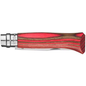 Opinel - Zakmes - No. 08 - Laminated Birch - Rood - RVS/Berk - Limited edition