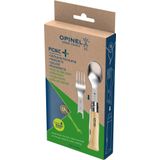 Opinel - Picnic Plus - Reisbestek - 4-delig - RVS/Beukenhout