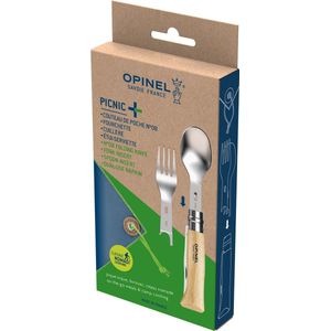 Opinel - Picnic Plus - Reisbestek - 4-delig - RVS/Beukenhout
