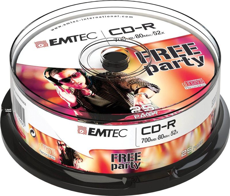 CD-R - 700MB - 52x - 25-Pack CakeBox