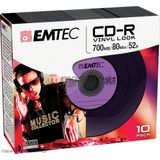 Emtec CD-R 700MB 10pcs 52x Vinyl Slim Classic