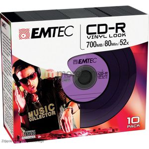 Emtec CD-R 700MB 10pcs 52x Vinyl Slim Classic