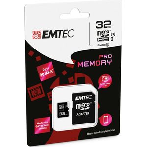 Emtec - microSDHC Pro - Geheugenkaart - Zwart - 32 GB