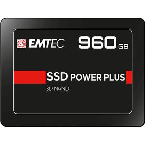 Emtec ECSSD960GX150 interne SSD-harde schijf, 2,5 inch, SATA, collectie X150 Power Plus, 3D NAND, 960 GB