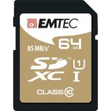Emtec EliteGold SD-kaart 64 GB UHS-I U1 Performance leessnelheid tot 85 MB/s