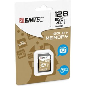 Emtec - Gold+ Flashgeheugenkaart - 128GB - SDXC - Zwart