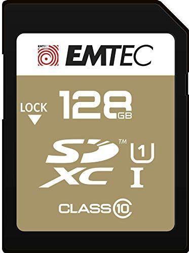 Emtec SDXC 128GB Class 10 Gold + 128GB SDXC Klasse 10 geheugenkaart - geheugenkaarten (128 GB, SDXC, klasse 10, 85 MB/s, zwart, bruin)