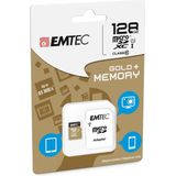 Emtec MicroSD 128GB + Adapter - Class 10 Gold+