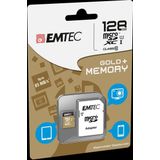 Emtec MicroSD 128GB + Adapter - Class 10 Gold+