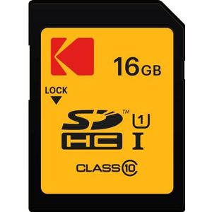 Kodak - 16 GB UHS-I U1 V10 SDHC/XC SD-kaart - Geheugenkaart - Leessnelheid max. 85MB/s - Schrijfsnelheid 25MB/s Max - Opslag van Full HD-video's en High Definition-foto's - SD Card