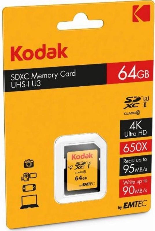 Kodak SDXC 64GB - Class 10 U3