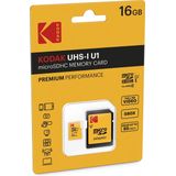 KODAK - 16GB MicroSDHC-kaart - Klasse 10 - UHS-I - Met Adapter