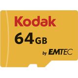 Kodak - Micro SD-kaart - 64 GB - UHS-I U1 V10 A1 - Micro SD-geheugenkaart - Leessnelheid 85MB/s Max - Schrijfsnelheid 25MB/s Max