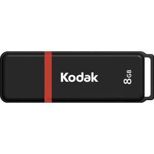 Kodak - K102 Series - USB Stick - Zwart en Rood - 8GB - USB 2.0 - Leessnelheid 15MB/s - Schrijfsnelheid 5MB/s