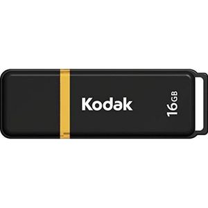 Kodak - USB-stick 16 GB Classic K103 serie - USB-stick universeel compatibel USB 3.0 - USB Key 54 x 12 x 6 mm - Leessnelheid 20 MB/s - schrijfsnelheid max. 10 MB/s - USB-stick - zwart en geel