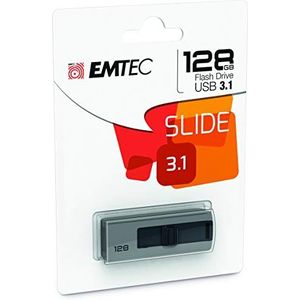 Emtec B250 Slide 128GB USB 3.0 (3.1 Gen 1) USB-poort type A grijs USB-stick