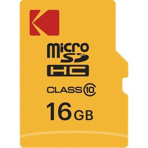 Kodak microSDHC 16GB Class10 w/adapter 16GB MicroSDHC klasse 10 geheugenkaart