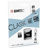 Emtec - ECMSDM8GHC10CG - microSDHC-kaart - 8 GB - klasse 10 - Classic serie