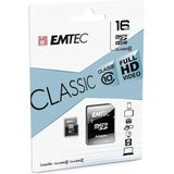 Emtec - ECMSDM16GHC10CG - microSDHC Geheugenkaart - 16 GB - Klasse 10 Snelheid