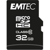 Emtec ECMSDM32GHC10CG 32GB microSDHC geheugenkaart met SD-adapter Class 10, microSDXC compatibel, zwart