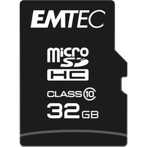 Emtec - ECMSDM32GHC10CG - microSDHC Geheugenkaart - Zwart - 32GB - Class 10