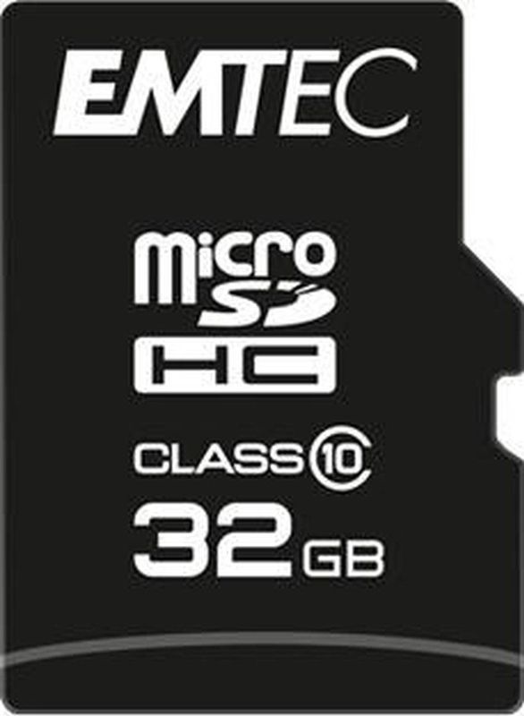 Emtec - ECMSDM32GHC10CG - microSDHC Geheugenkaart - Zwart - 32GB - Class 10