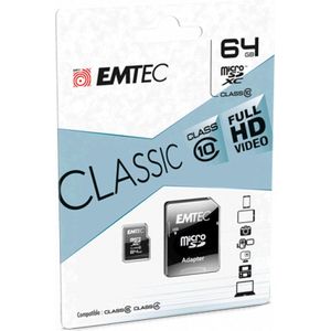 Emtec - Micro SDHC Geheugenkaart - 16 GB - Zwart - Klasse 10 - U1