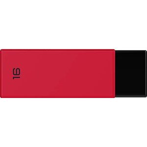 Emtec C350 Brick USB-stick 16 GB USB Type-A 2.0 Zwart, Rood - USB-sticks (16 GB, USB Type-A, 2.0, 15 MB/s, Draaibaar, Zwart, Rood)