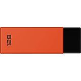 Emtec ECMMD128GC352 USB-stick 2.0, Runners-serie, Brick C350, 128 GB, zinklegering, zwart/oranje