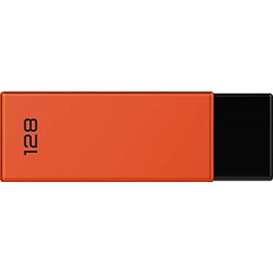 Emtec C350 Brick USB-flashdrive, 128 GB, USB type A 2.0, zwart, oranje – USB-flashdrives (128 GB, USB Type-A, 2.0, 15 MB/s, draaibaar, zwart, oranje)