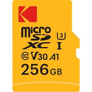 Kodak MicroSD Geheugenkaart 256GB - UHS-I U3 V30 A1 - Incl. Adapter