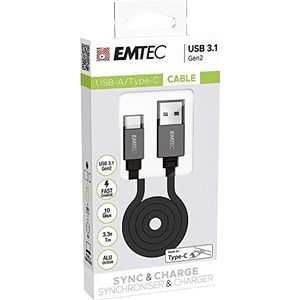Emtec ECCHAT700TCU3 USB-kabel 1,2 m USB 3.2 Gen 2 (3.1 Gen 2) USB A USB C zwart