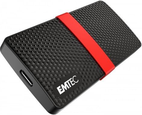 Emtec - X200 - Externe SSD - Rood/Zwart - 1000 GB - USB-C 3.1