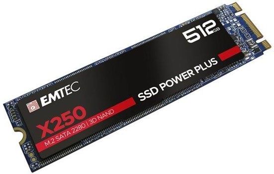 Emtec - Ecssd512gx250 - 512GB M.2 SATA SSD - Zwart - 3D NAND