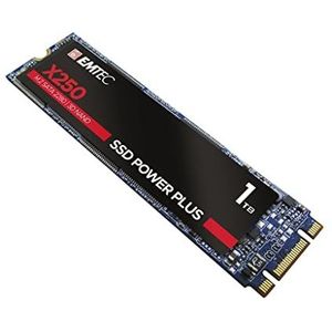Emtec - X250 - SSD - 1TB - M.2 SATA, Leessnelheid 520 MB/s, Schrijfsnelheid 500 MB/s